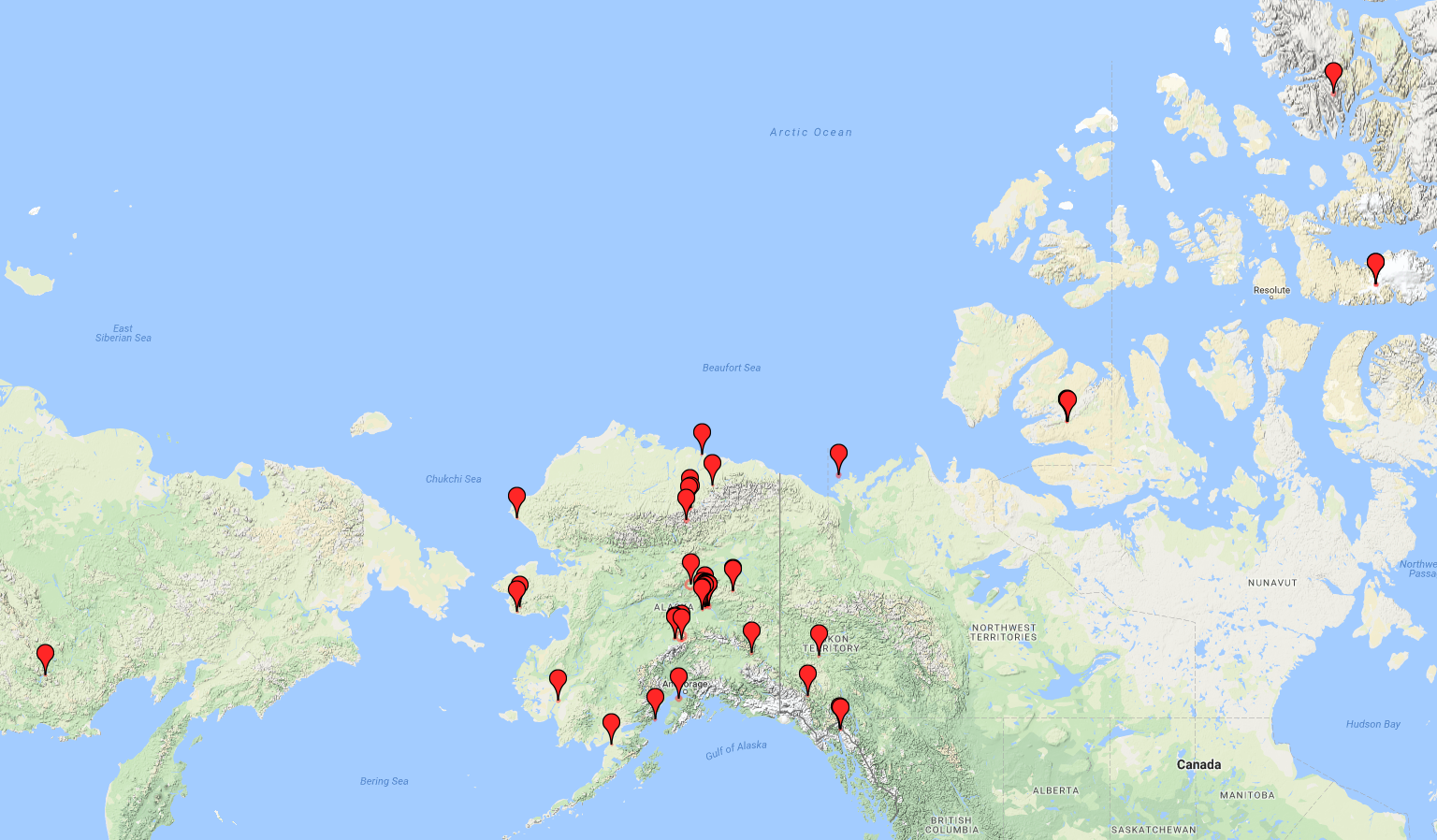 collection locations for KWP-C13861-14